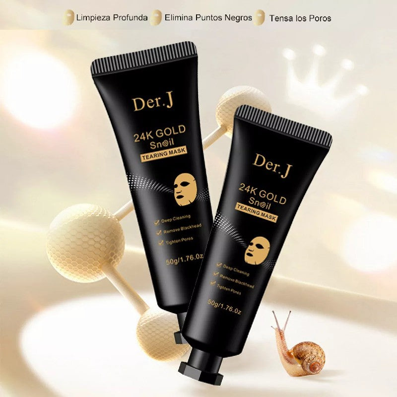 MÁSCARA EXFOLIANTE CON LÁMINA DE ORO DE 24 QUILATES