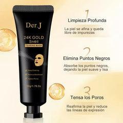 MÁSCARA EXFOLIANTE CON LÁMINA DE ORO DE 24 QUILATES