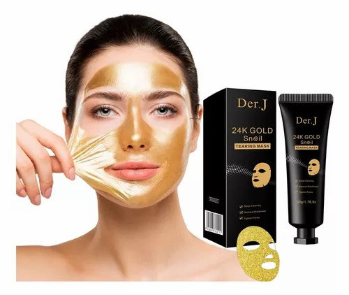 MÁSCARA EXFOLIANTE CON LÁMINA DE ORO DE 24 QUILATES