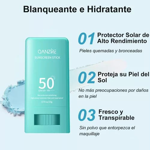 BLOQUEADOR SOLAR EN BARRA SPF 50 BLOQUEADOR FACIAL CORPORAL