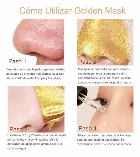 MÁSCARA EXFOLIANTE CON LÁMINA DE ORO DE 24 QUILATES