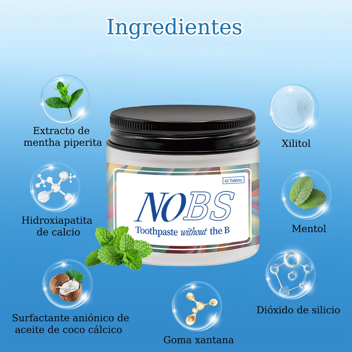 NOBS PASTILLAS LIMPIADORAS BLANQUEADORAS DE DIENTES